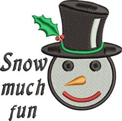 Cheerful snowman with a smiling face, classic black top hat, and holly leaves, perfect for winter celebrations.