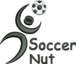 Soccer Nut - 4x4 nut beginner-friendly machine embroidery design for T-shirts