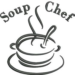 Soup Chef - 4x4 chef beginner-friendly machine embroidery design for kitchen tea towels