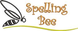 beginner-friendly bee machine embroidery pattern - Spelling Bee for reusable tote bags
