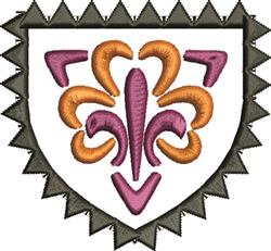 shield beginner-friendly machine embroidery - Spiked Shield for Uniform Patches