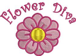 diva detailed machine embroidery - Spring Flower Diva for decorative pillow covers
