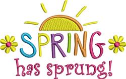Spring Has Sprung - 5x7 sunflower beginner-friendly embroidery design for patchwork quilt blocks
