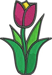 beginner-friendly spring tulip machine embroidery pattern - Spring Tulip for kitchen tea towels
