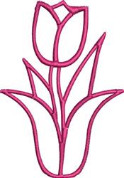 tulip quick stitch machine embroidery - Spring Tulip for decorative pillow covers