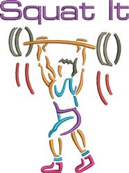 squat beginner-friendly machine embroidery - Squat It perfect for Fitness Apparel