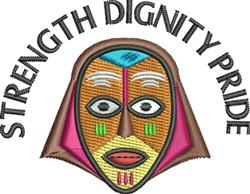 beginner-friendly pride machine embroidery pattern - Strength Dignity Pride for decorative pillow covers
