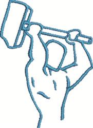 Strongman - 4x4 strongman quick stitch machine embroidery design for Gym Apparel