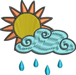 sunflower beginner-friendly machine embroidery - Sun And Cloud for kitchen tea towels