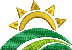 Sun Set - 4x4 sunflower beginner-friendly embroidery design for kitchen tea towels