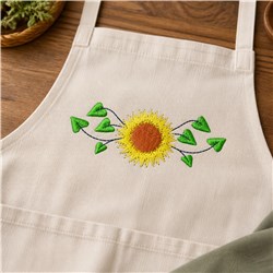 Sunflower - 4x4 sunflower quick stitch machine embroidery design for reusable tote bags