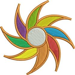 beginner-friendly summer sunflower machine embroidery pattern - Sunwheel for decorative pillow covers