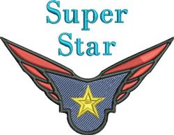 beginner-friendly star machine embroidery pattern - Super Star for reusable tote bags