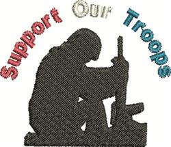 Support Our Troops - 4x4 troop beginner-friendly embroidery design for cute baby onesies