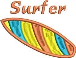 surfer beginner-friendly machine embroidery - Surfer perfect for kitchen tea towels