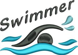 Swimmer - 4x4 swimmer quick stitch machine embroidery design for Baby Clothes