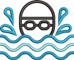 swimmer beginner-friendly machine embroidery - Swimmer perfect for kitchen tea towels