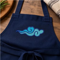 cloud beginner-friendly machine embroidery - Swirl Clouds for kitchen tea towels
