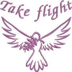 Take Flight - 4x4 bird beginner-friendly embroidery design for decorative pillow covers