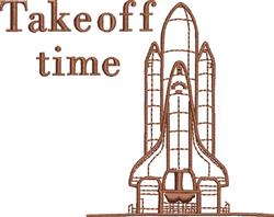 Take Off Time - 5x7 time beginner-friendly machine embroidery design for Backpacks