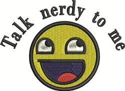 detailed nerdy machine embroidery pattern - Talk Nerdy perfect for reusable tote bags