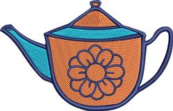 Tea Kettle - 4x4 kettle detailed machine embroidery design for decorative pillow covers