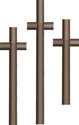 Three Crosses - 4x4 cross quick stitch embroidery design for Church Service Banners