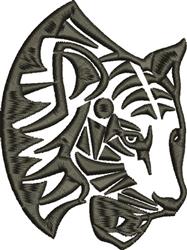 tiger detailed machine digital embroidery - Tiger Head perfect for Hiking Gear