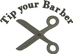 Tip Your Barber - 5x7 barber beginner-friendly embroidery design for reusable tote bags