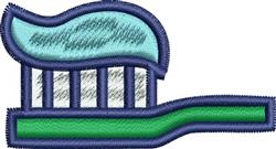 Toothbrush - 4x4 toothbrush quick stitch machine embroidery design for kitchen aprons