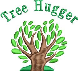 beginner-friendly tree machine embroidery pattern - Tree Hugger for kitchen aprons