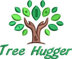 beginner-friendly tree machine embroidery pattern - Tree Hugger for reusable tote bags
