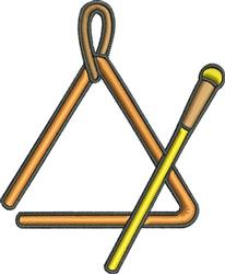 beginner-friendly instrument machine embroidery pattern - Triangle Instrument for reusable tote bags
