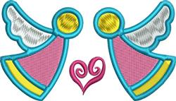 angel beginner-friendly machine embroidery - Two Angels perfect for kitchen tea towels