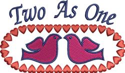 Two as One - 4x4 bird beginner-friendly embroidery design for decorative pillow covers