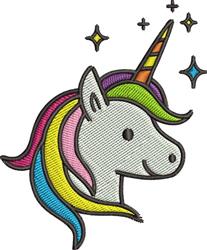 unicorn detailed machine digital embroidery - Unicorn perfect for reusable tote bags