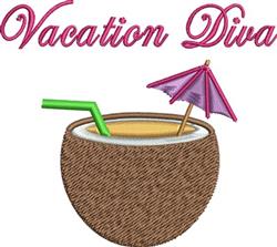 Vacation Diva - 4x4 diva beginner-friendly embroidery design for Beach Towels
