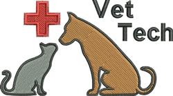 beginner-friendly kitten machine embroidery pattern - Vet Tech for reusable tote bags