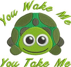 wake detailed machine digital embroidery - Wake Me perfect for reusable tote bags