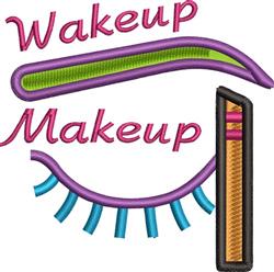 beginner-friendly makeup machine embroidery pattern - Wakeup Makeup for reusable tote bags