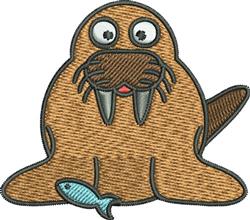 detailed walru machine embroidery pattern - Walrus perfect for decorative pillow covers