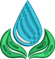 leaf beginner-friendly machine embroidery - Water Leaf perfect for kitchen tea towels