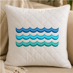 quick stitch summer wave machine embroidery pattern - Water Waves for Beach Bags