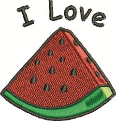 Playful watermelon slice with a vibrant red interior and dark seeds, perfect for summer-themed décor.