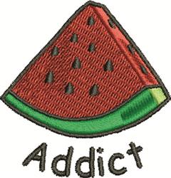 Playful watermelon slice with bold red flesh, green rind, and black seeds, perfect for summer kitchen décor.