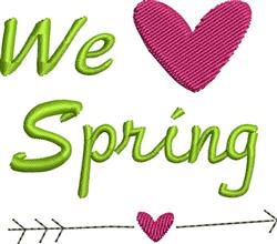beginner-friendly spring heart machine embroidery pattern - We Love Spring for decorative pillow covers