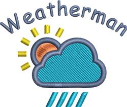Playful design featuring a blue cloud, yellow sun, and vibrant rain streaks, ideal for cheerful projects.