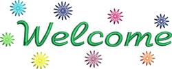 quick stitch welcome machine embroidery pattern - Welcome for T-Shirts for Celebrations