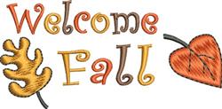 Welcome Fall - 4x4 leaf beginner-friendly machine embroidery design for Welcome Mats