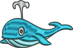 beginner-friendly whale machine embroidery pattern - Whale for decorative pillow covers